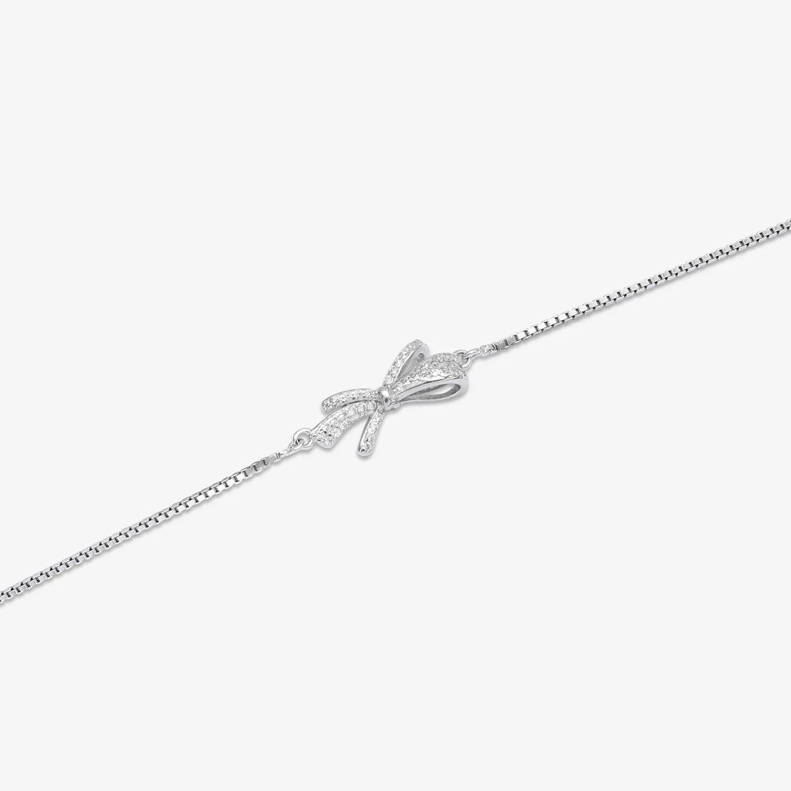 Designer Bow Silver Bracelet - Tweov Jewels