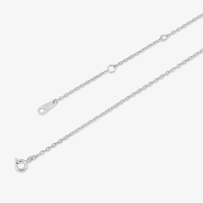 CZ Studded V-Shaped Silver Necklace - Tweov Jewels