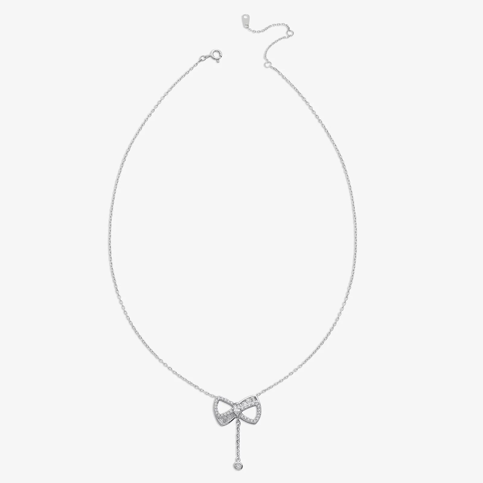 Elegant Bow Drop Necklace
