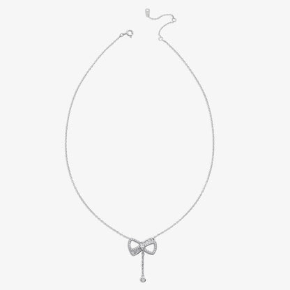 Elegant Bow Drop Necklace