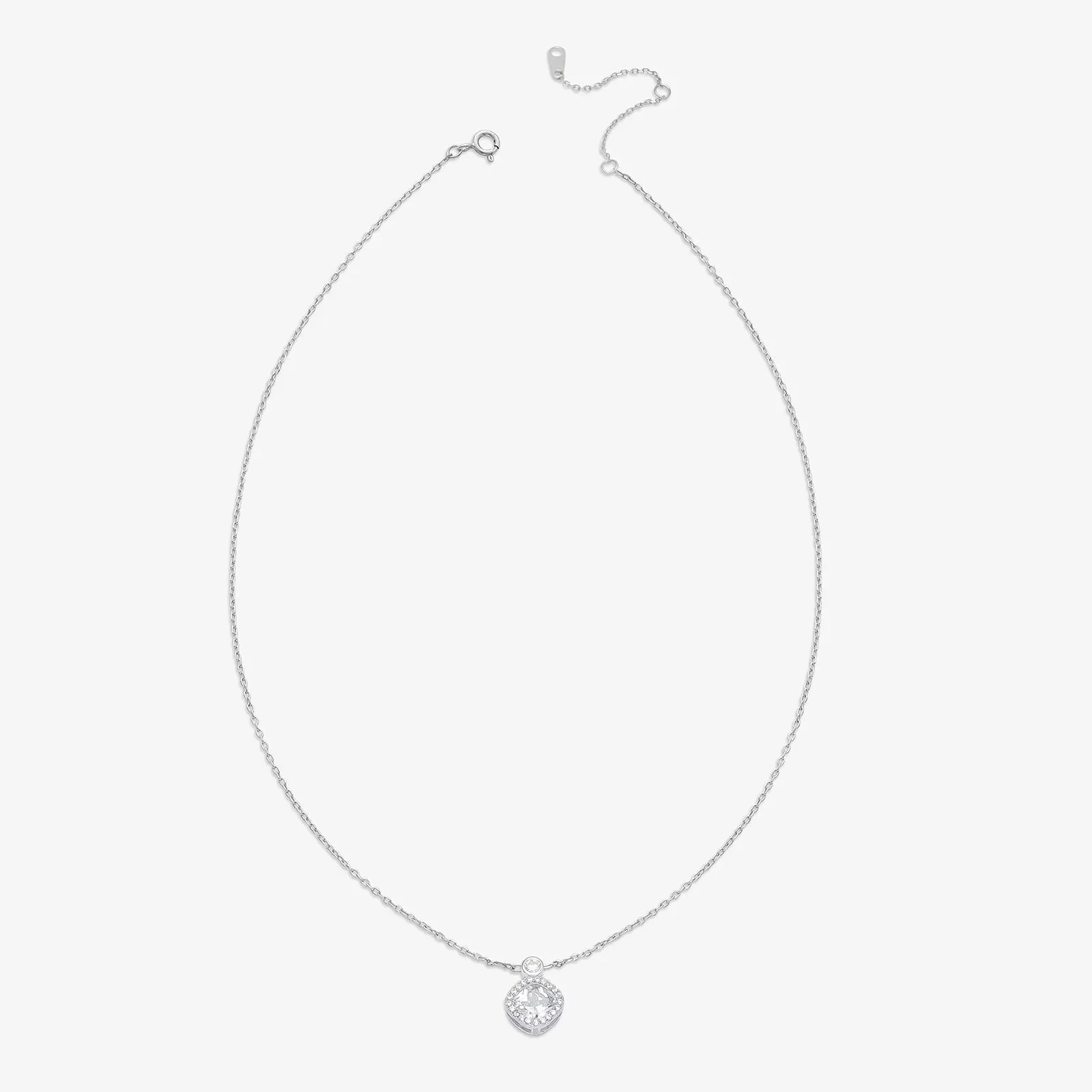 Shiny Square Ad Silver Necklace - Tweov Jewels