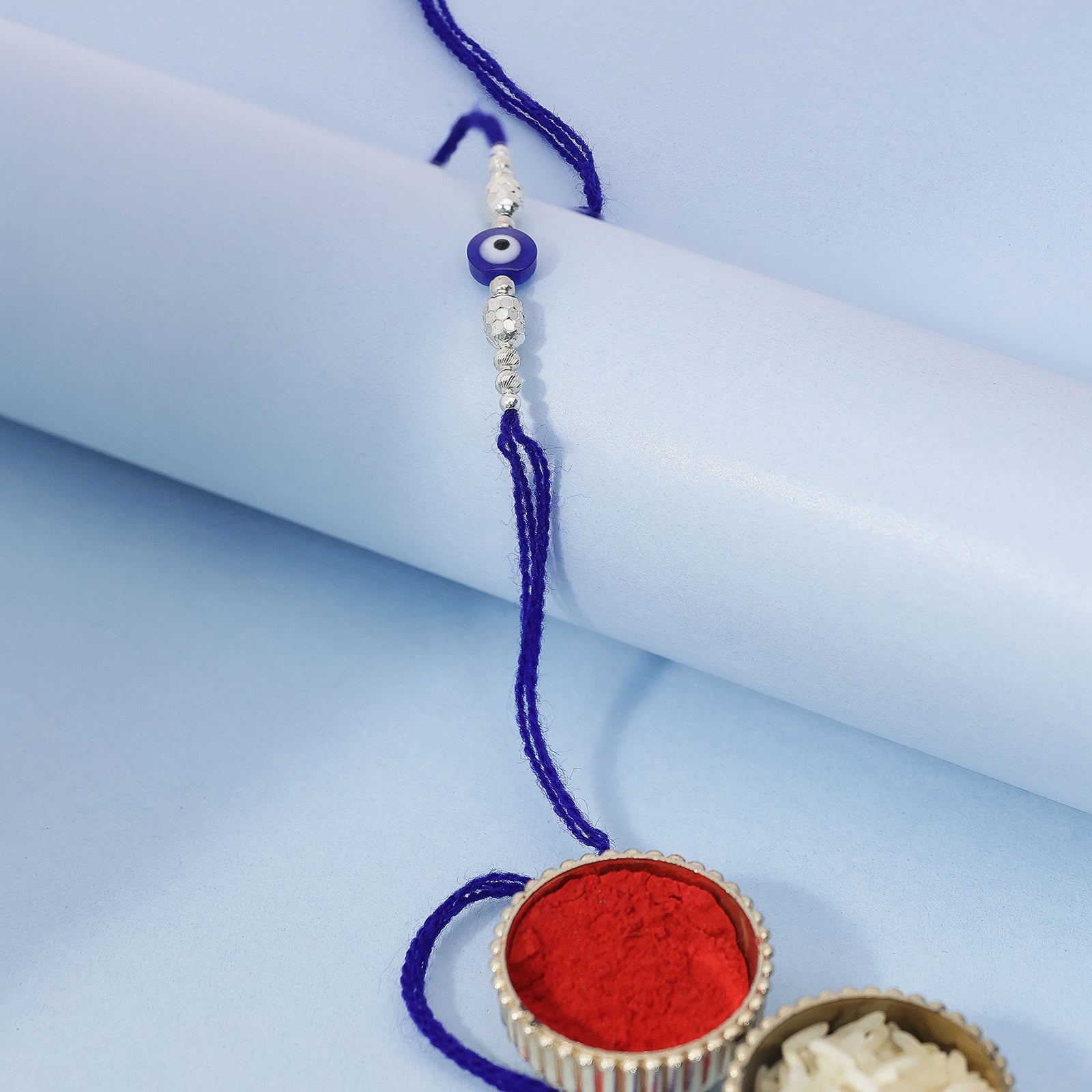 Evil Eye Silver Rakhi for Brother - Tweov Jewels