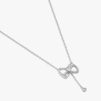Elegant Bow Drop Necklace