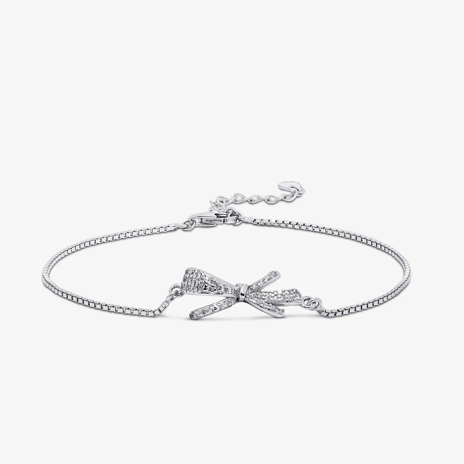 Designer Bow Silver Bracelet - Tweov Jewels