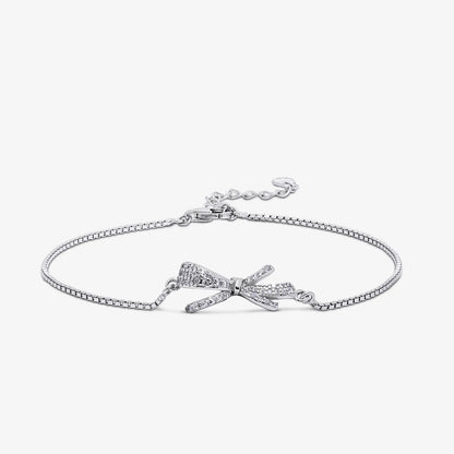 Designer Bow Silver Bracelet - Tweov Jewels