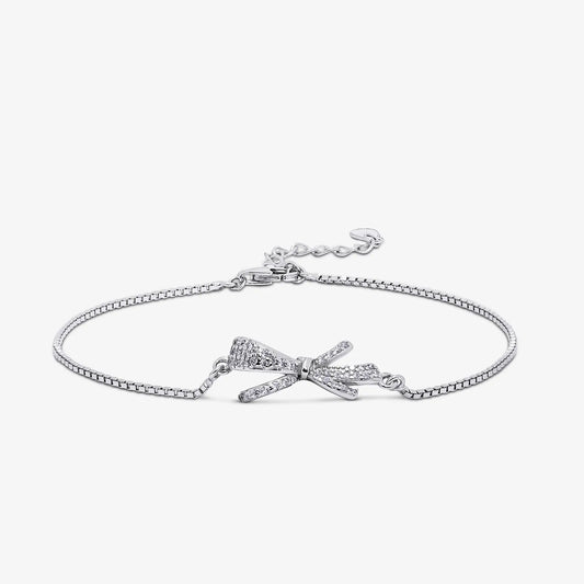 Designer Bow Silver Bracelet - Tweov Jewels