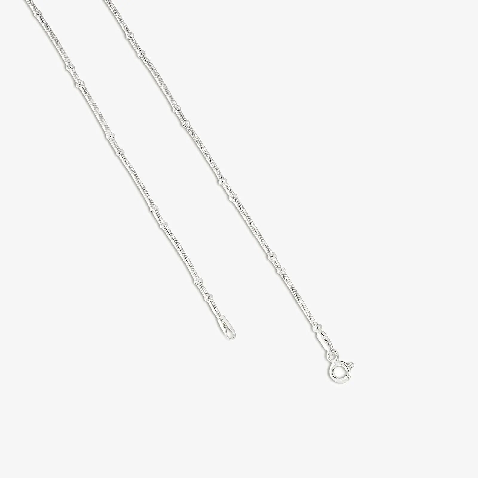 Silver Snake Chain Bead Anklet - Tweov Jewels