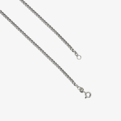 Lord Ganesha Silver Pendant with Silver Link Chain