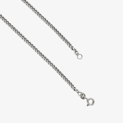 Carved Om Silver Chain