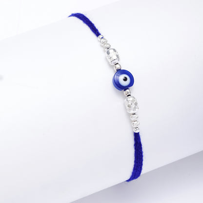 Evil Eye Silver Rakhi for Brother - Tweov Jewels