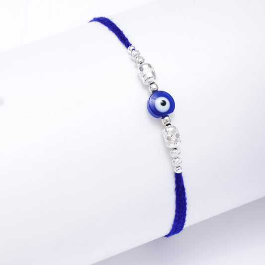 Evil Eye Silver Rakhi for Brother - Tweov Jewels