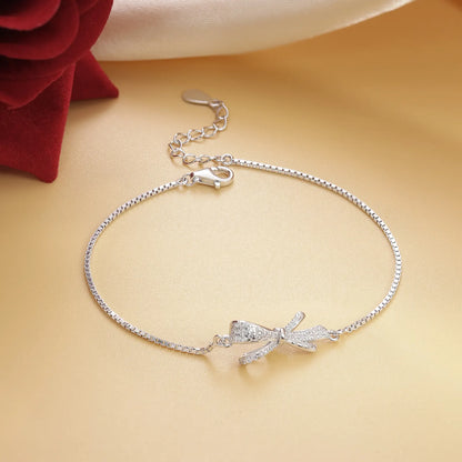 Designer Bow Silver Bracelet - Tweov Jewels