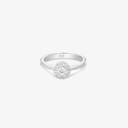 CZ Petite Halo Ring for Women