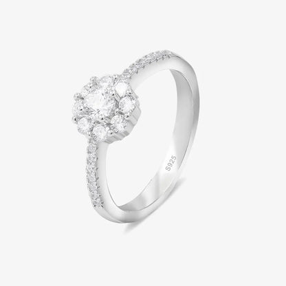 CZ Petite Halo Ring for Women