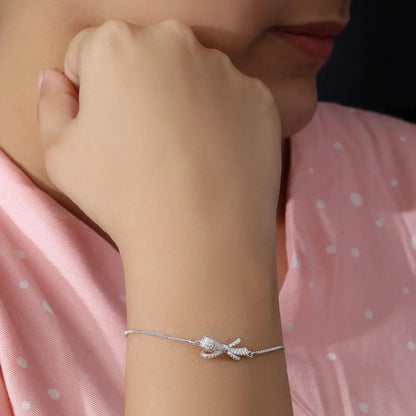 Designer Bow Silver Bracelet - Tweov Jewels