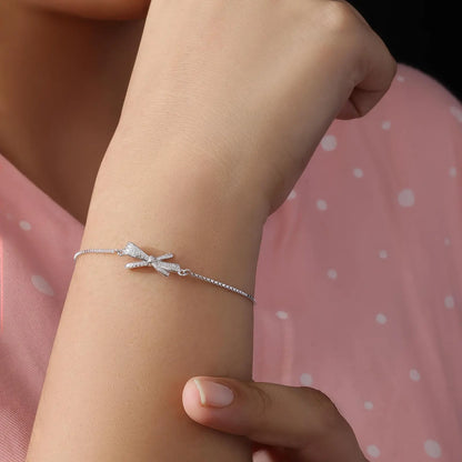 Designer Bow Silver Bracelet - Tweov Jewels
