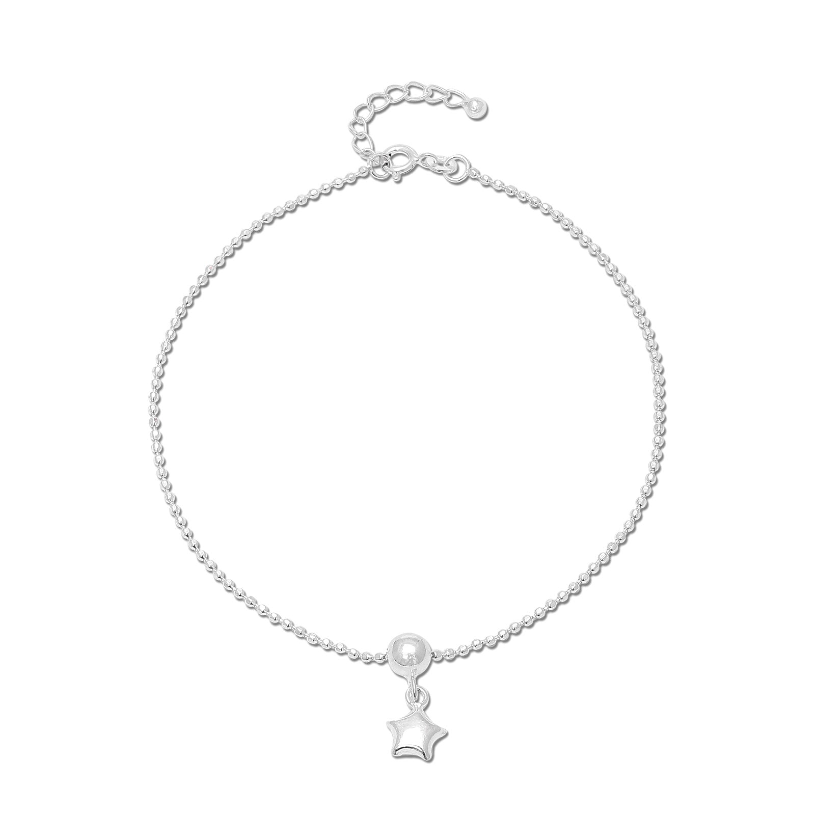 Star Beauty Silver Anklet
