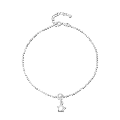 Star Beauty Silver Anklet