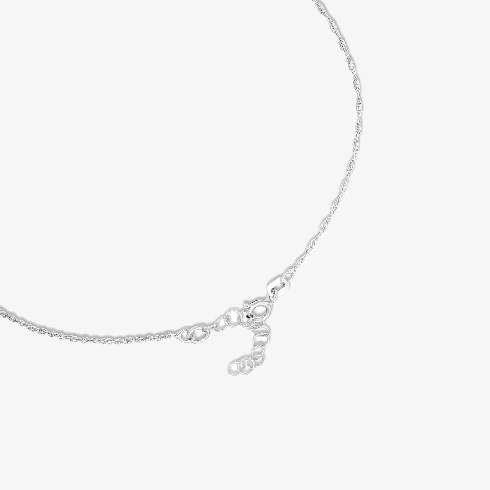 Classic Twisted Silver Anklet for Women - Tweov Jewels