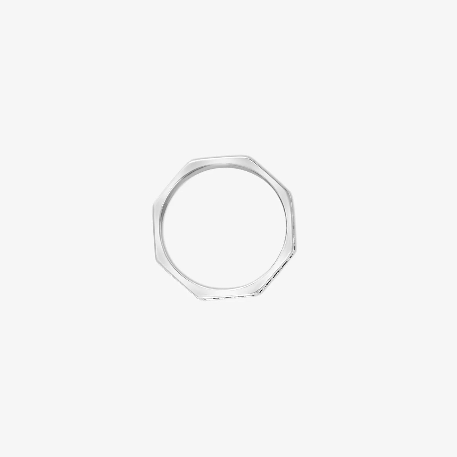 Oxidized Star Design Silver Band Ring - Tweov Jewels