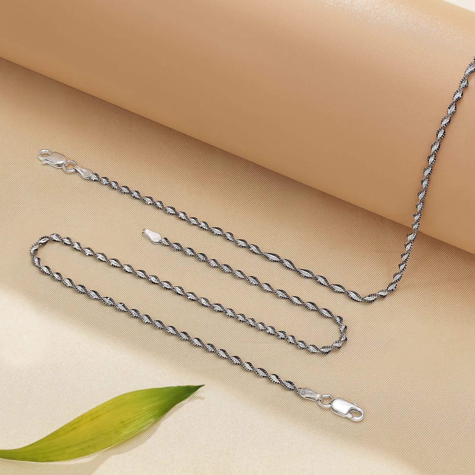 Black Twisted Weave Silver Anklet - Tweov Jewels