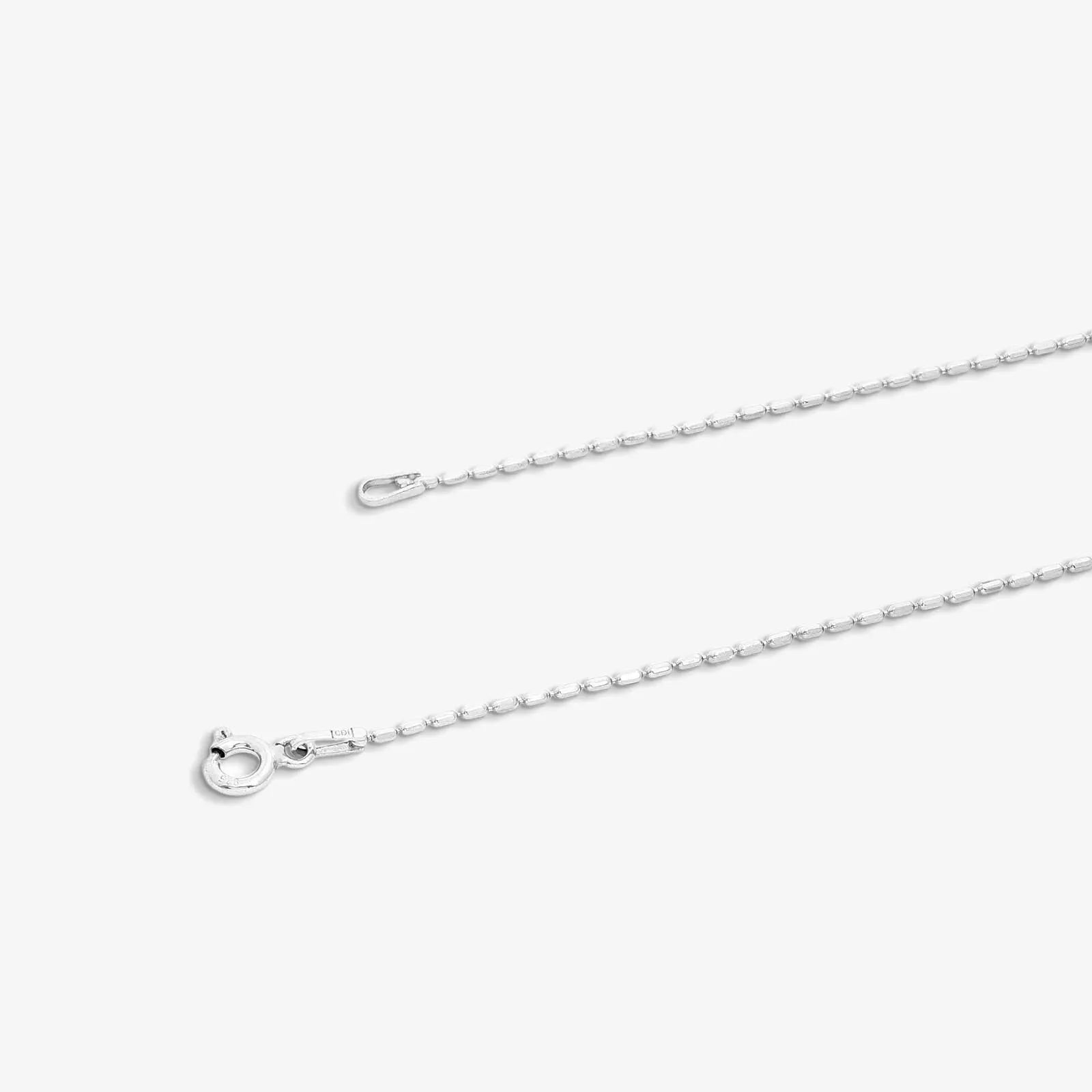 Long Ball Beaded Silver Chain