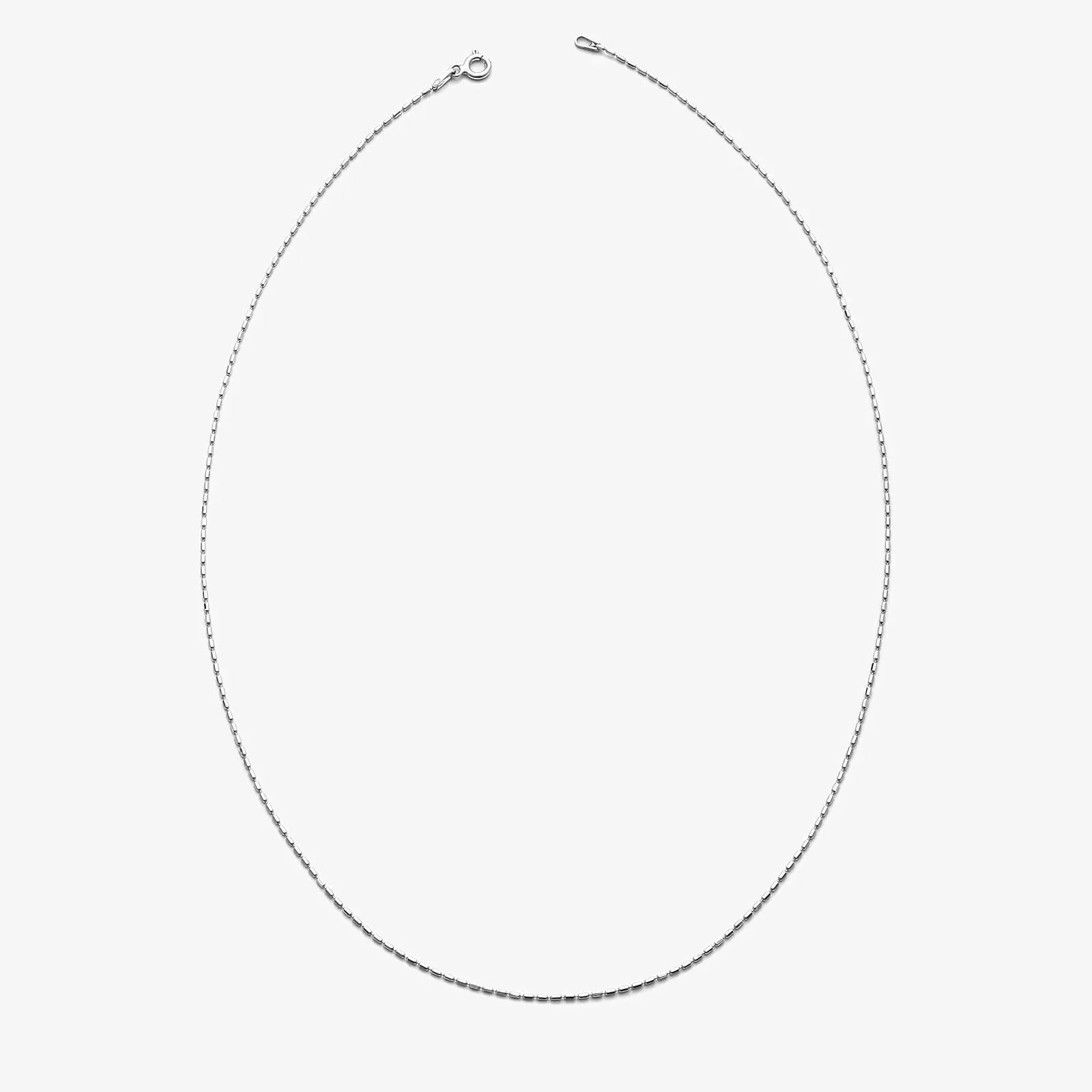 Long Ball Beaded Silver Chain