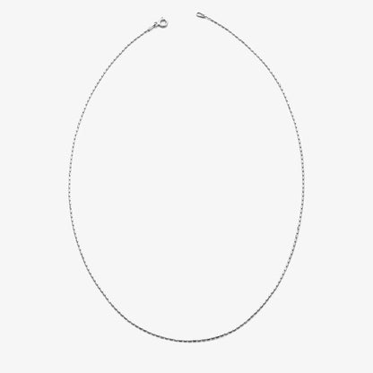 Long Ball Beaded Silver Chain