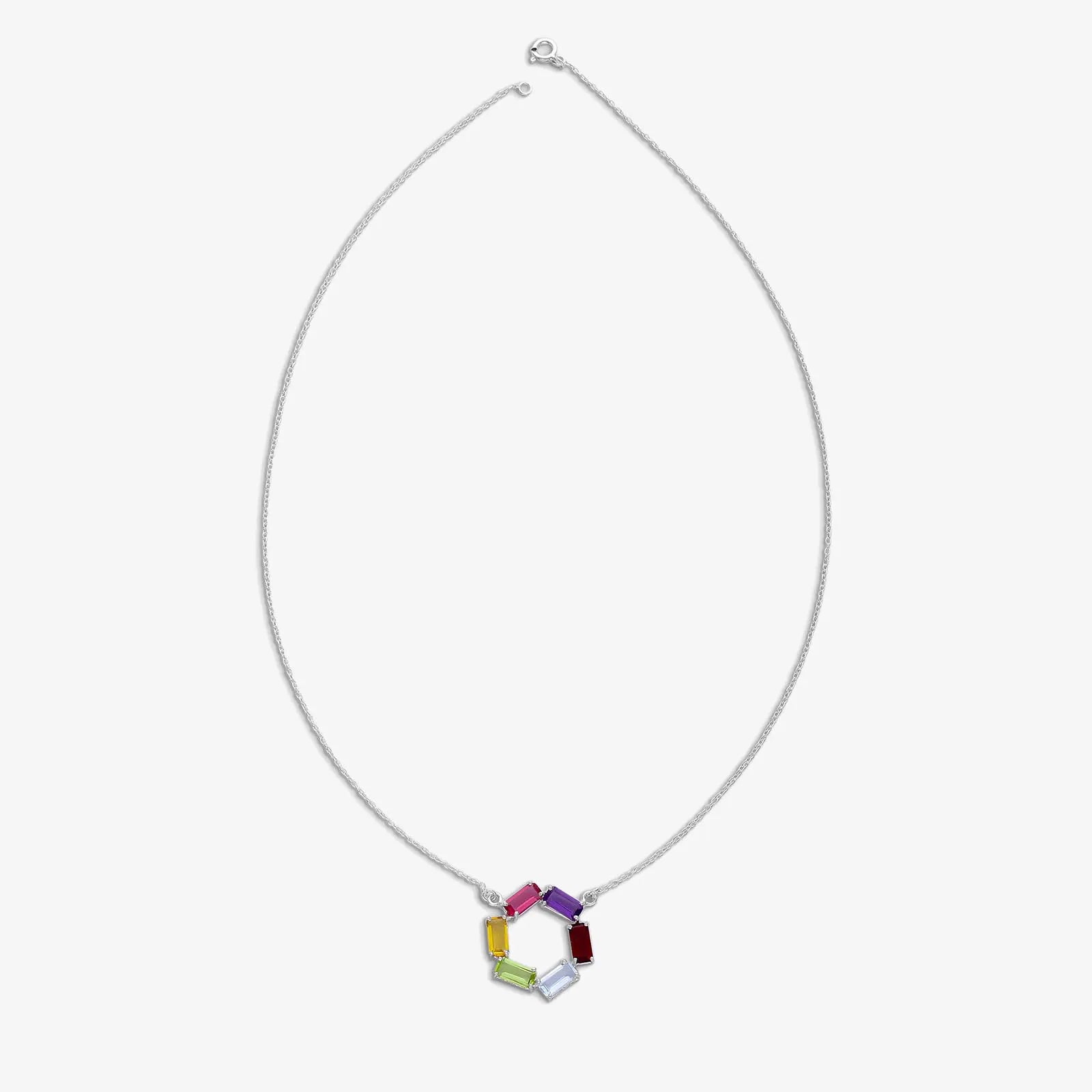 Multicolor Round Silver Pendant & Earring Sets - Tweov Jewels