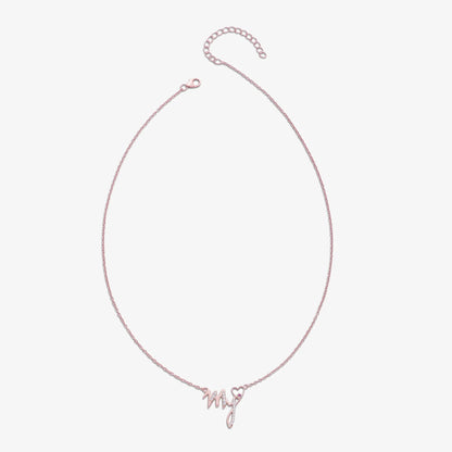My Heart Rose Gold Silver Necklace - Tweov Jewels