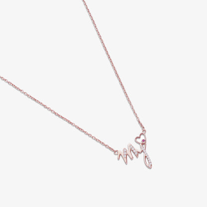 My Heart Rose Gold Silver Necklace - Tweov Jewels