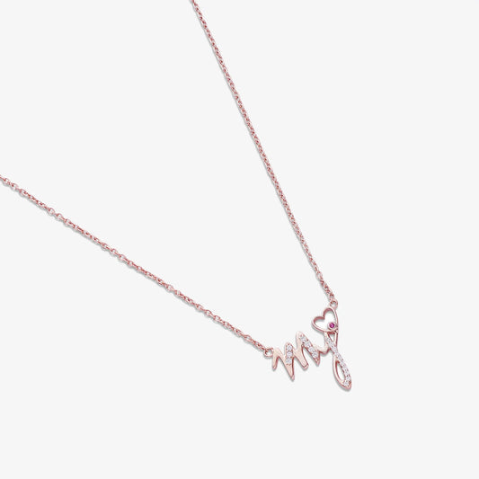 My Heart Rose Gold Silver Necklace - Tweov Jewels