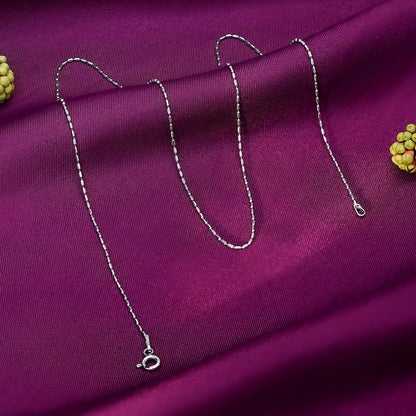 Long Ball Beaded Silver Chain