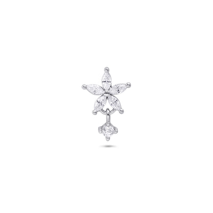 Flower Design Silver Stud Earrings for Women - Tweov Jewels