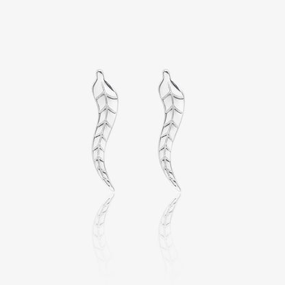 Silver Leaf Ear Cuffs