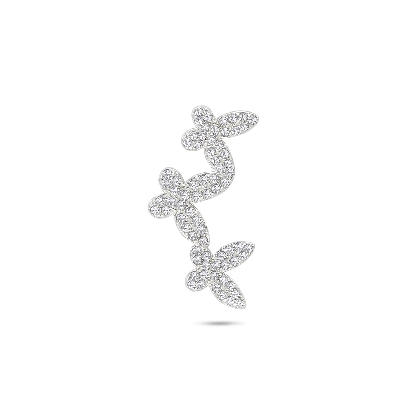 Butterfly Design Silver Ear Cuff - Tweov Jewels