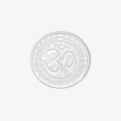 Pure 10 gm Silver Coin at best Price - Blissful Om Coin - Tweov Jewels