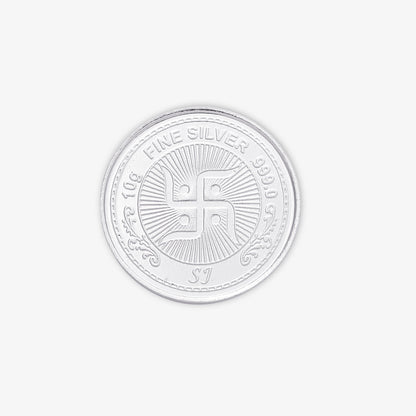 10gm Pure Silver Coin at best price - Divine Swastik Design - Tweov Jewels