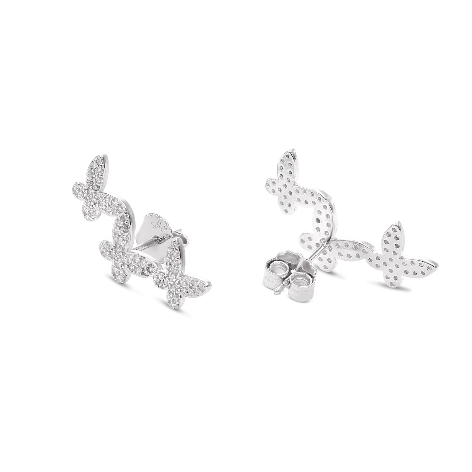 Butterfly Design Silver Ear Cuff - Tweov Jewels