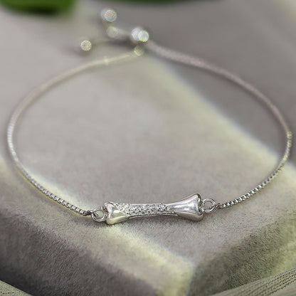 Bone-Inspired Bracelet For Women – 925 Sterling Silver Rhodium Plated - Tweov Jewels