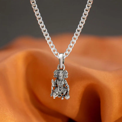 Silver Panchmukhi Hanuman ji Kavach Locket - Tweov Jewels