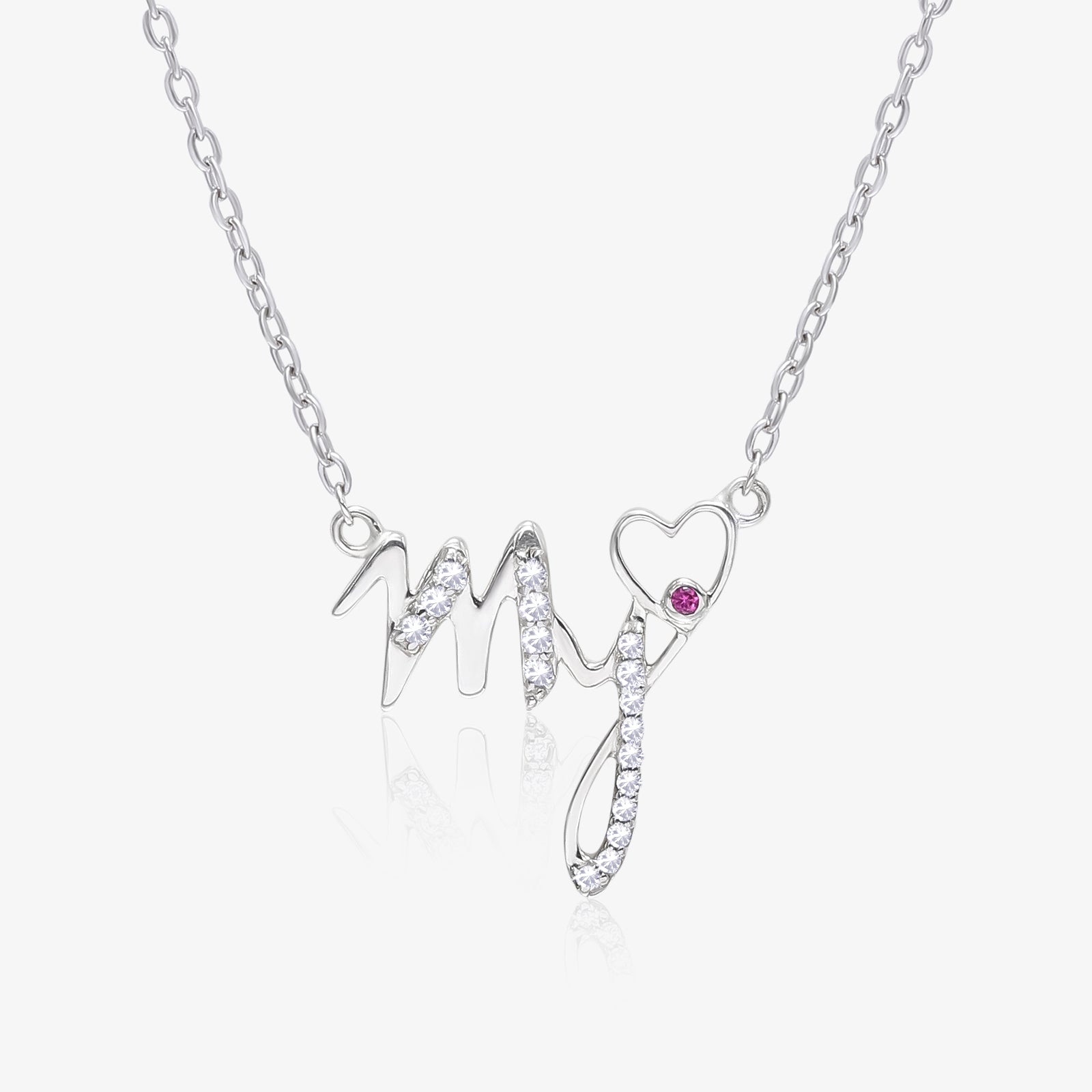 My Heart Silver Necklace