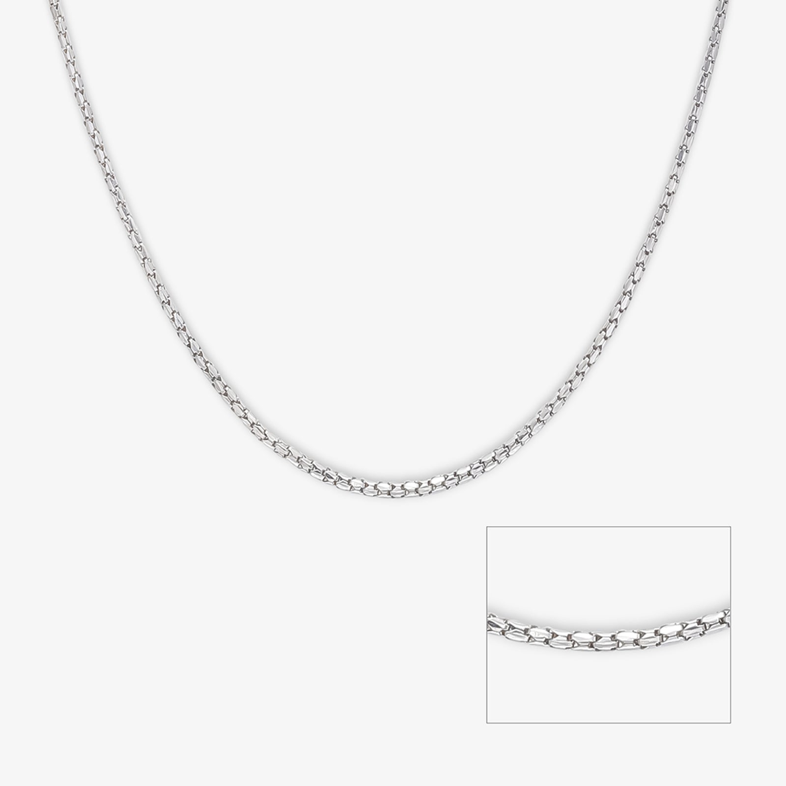 Silver Brick Style Chain - Tweov Jewels