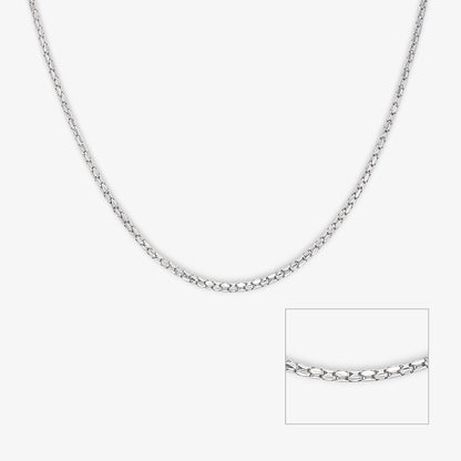 Silver Brick Style Chain - Tweov Jewels