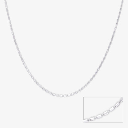 Long Ball Beaded Silver Chain