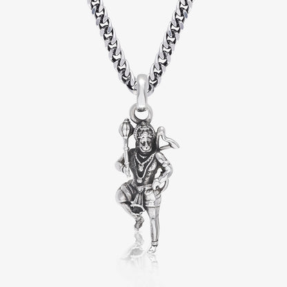 Pure Silver Hanuman Pendant Chain