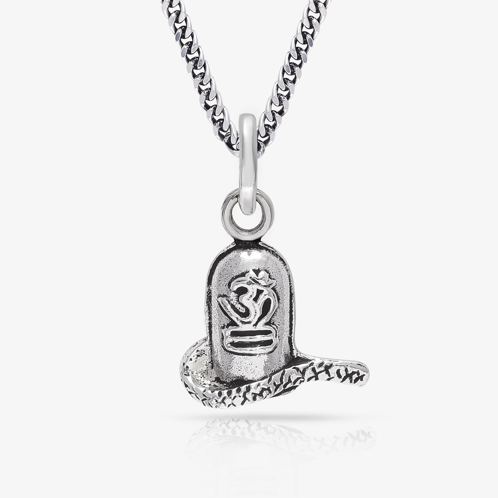Silver Om Shivling Locket