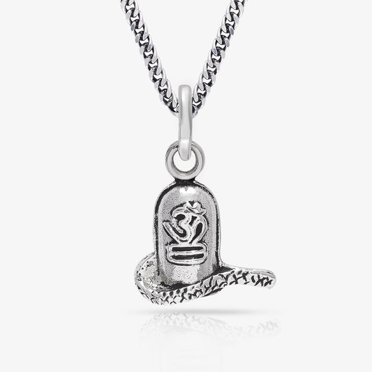 Silver Om Shivling Locket