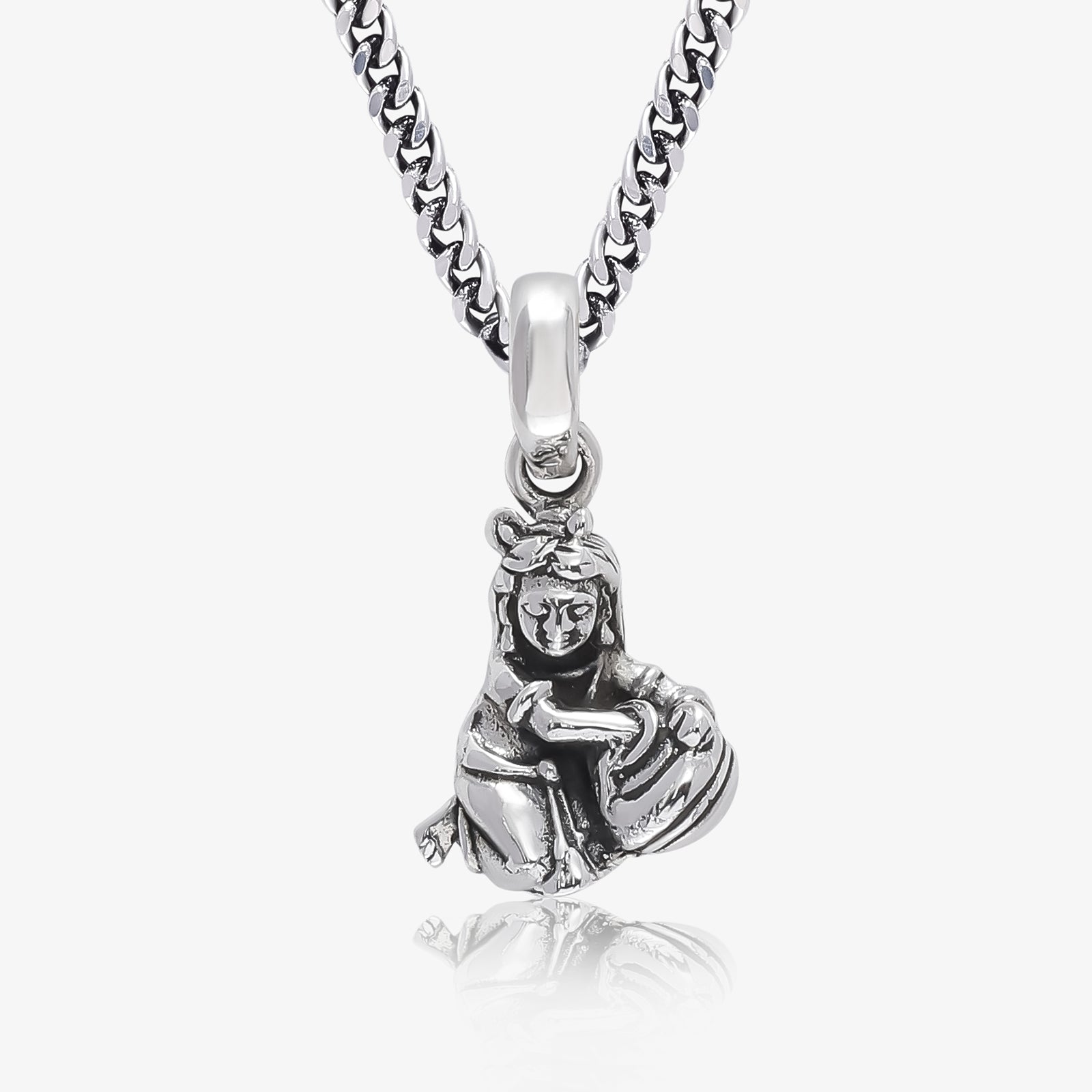 Laddu Gopal Silver Pendant Chain