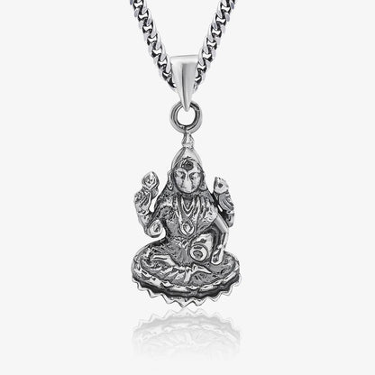 Pure Silver Lakshmi Maa Pendant Chain